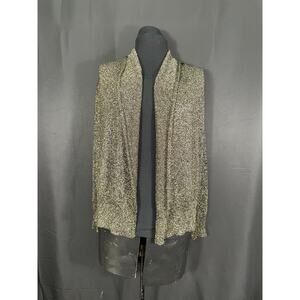 United Colors of Benetton Gold and Black Open Front Cardigan